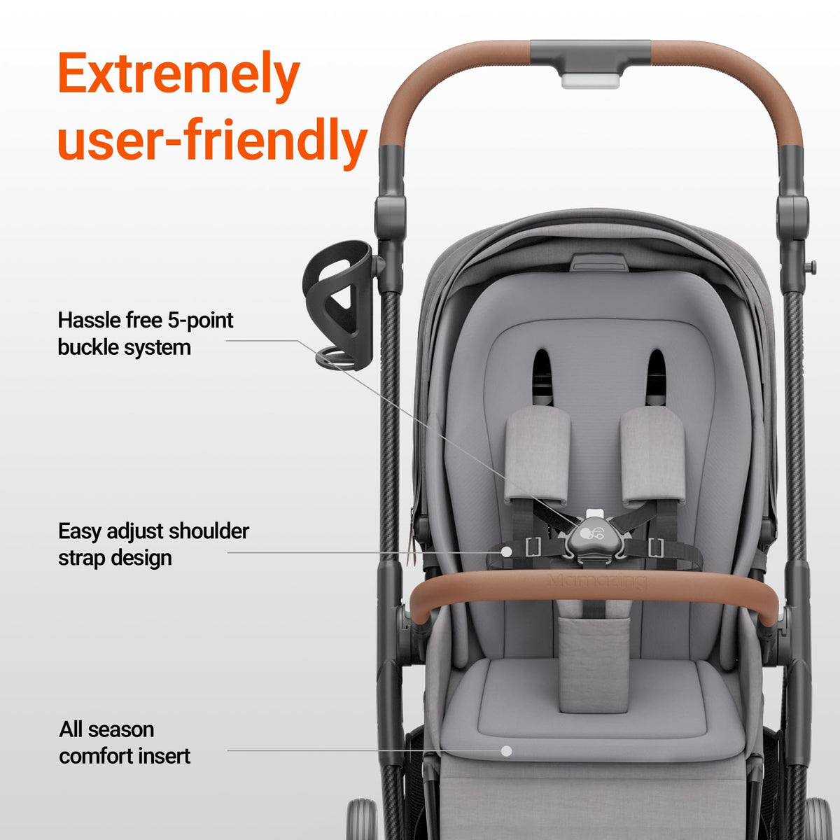 Mamazing Full-Size Baby Stroller with Bassinet from Newborn to Toddler