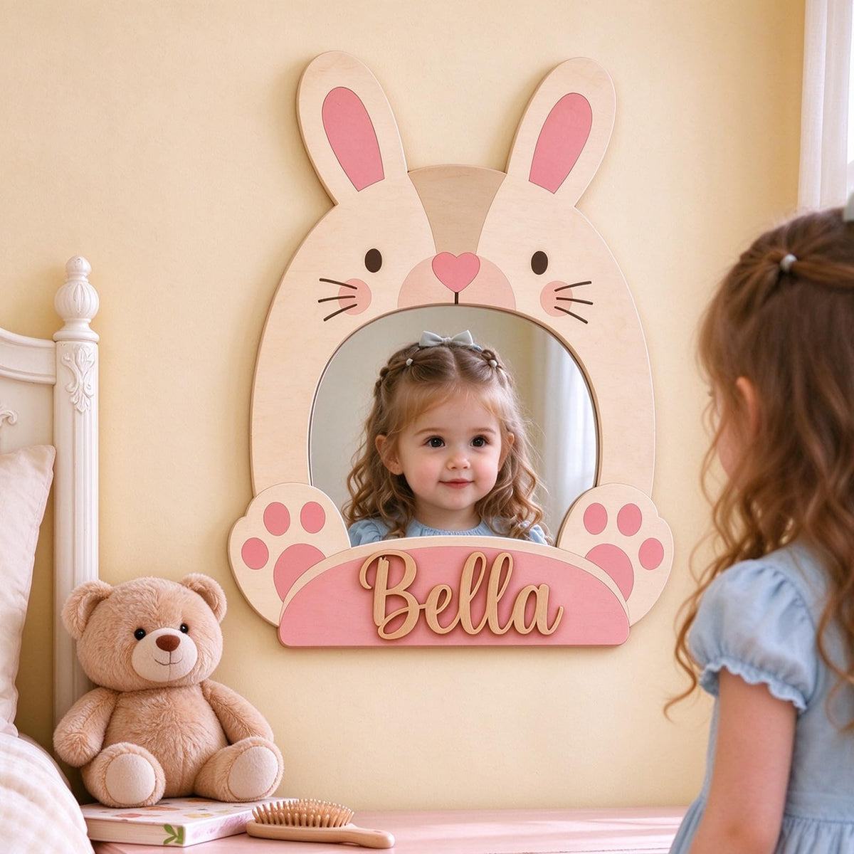 Custom Name Shatterproof Kids Mirror for Wall Bedroom Decor Baby Gift