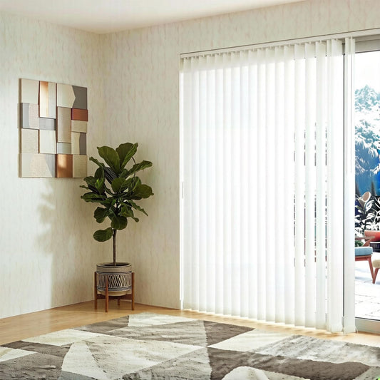 Interiors Vertical Blinds, 92" 98" 102" 108" 110" Vertical Blinds for Sliding Glass Doors, Panel Track Vertical Windows Shades, Privacy Blackout Sliding Door Blinds for Large Windows(108" W x 84" H)