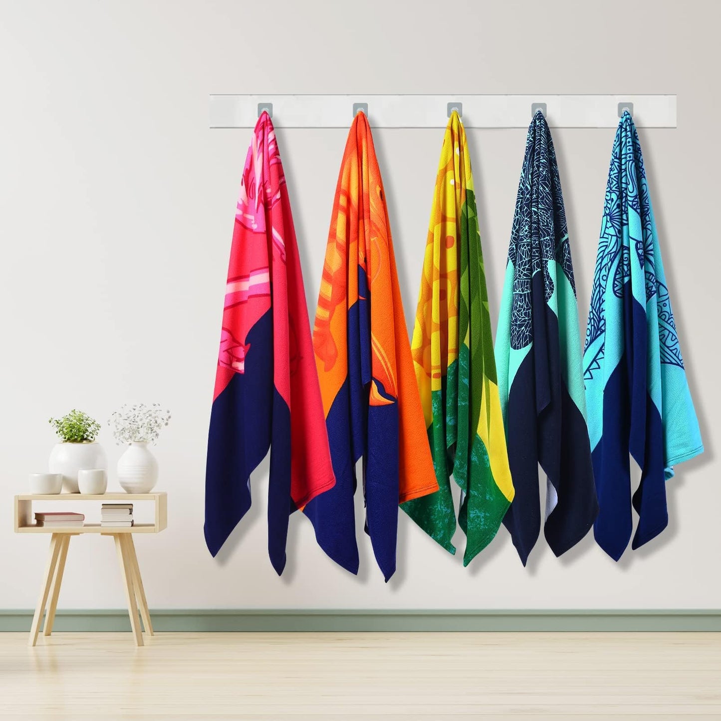 6 Packs Oversized Terry Beach Towel Set 36 x 72 Thin Extra Large Big Soft Bulk Towels Blanket Clearance XL Travel Adult Essentials Cruise Accessories Pool Camping Swim Must Haves Vacation Necessities