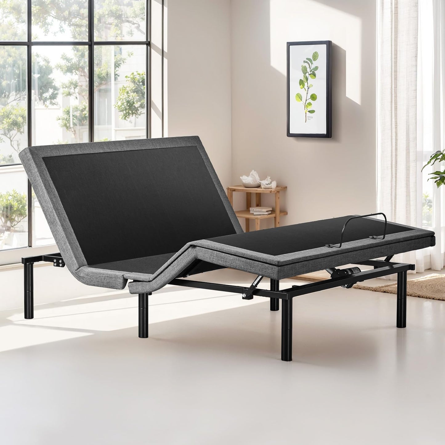 Sweetcrispy Full Adjustable Bed Frame, Electric Base, USB, Zero Gravity