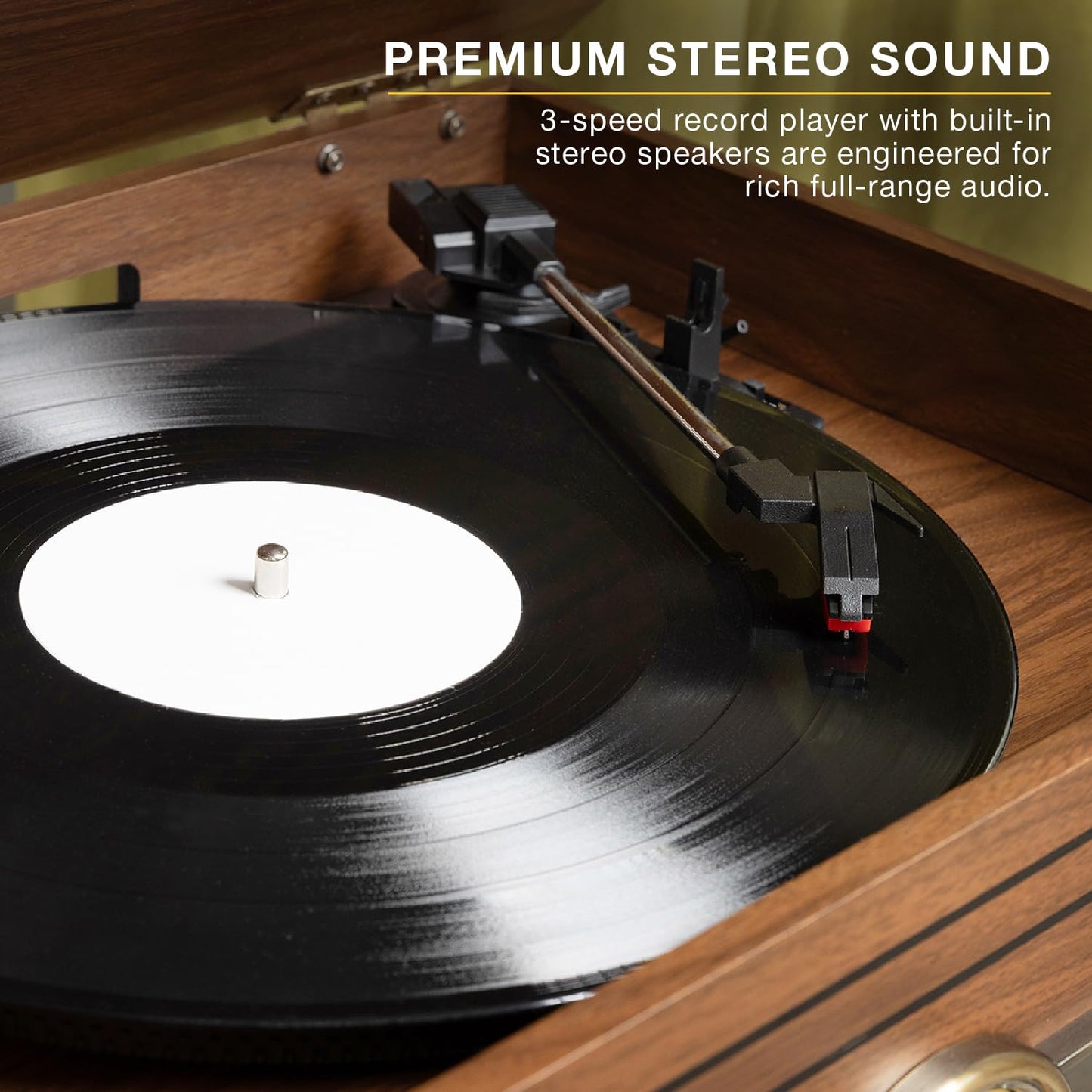 Victrola Quincy - 6-in-1 Bluetooth Record Player - Walnut