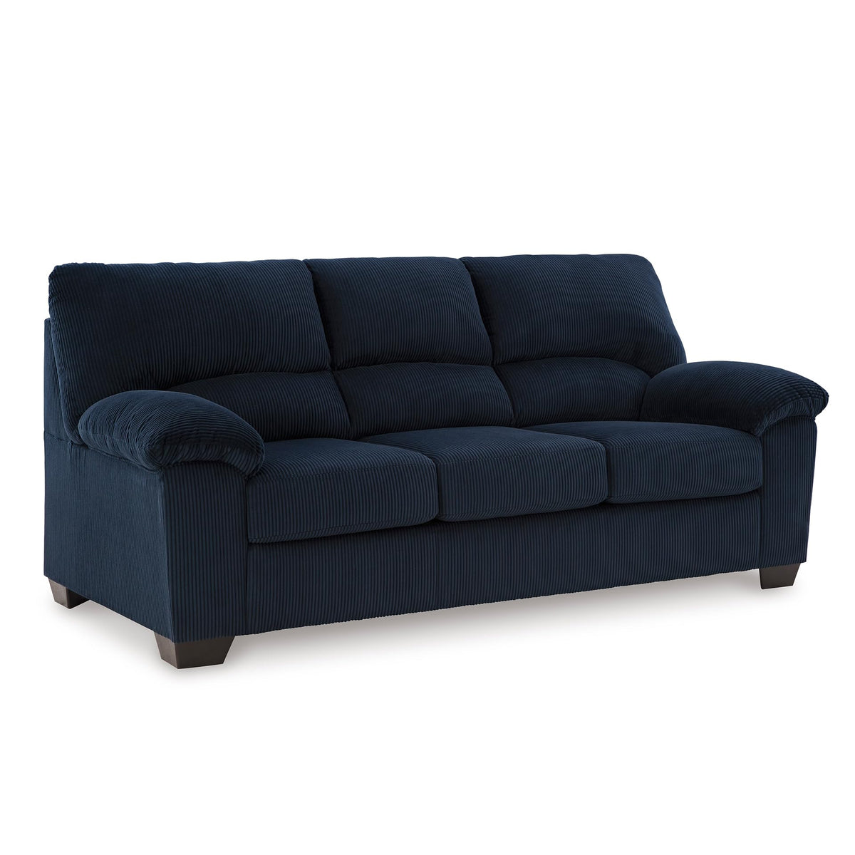 Signature Design by Ashley Sofa, 83-in Navy Corduroy, Anti-Sag Platform