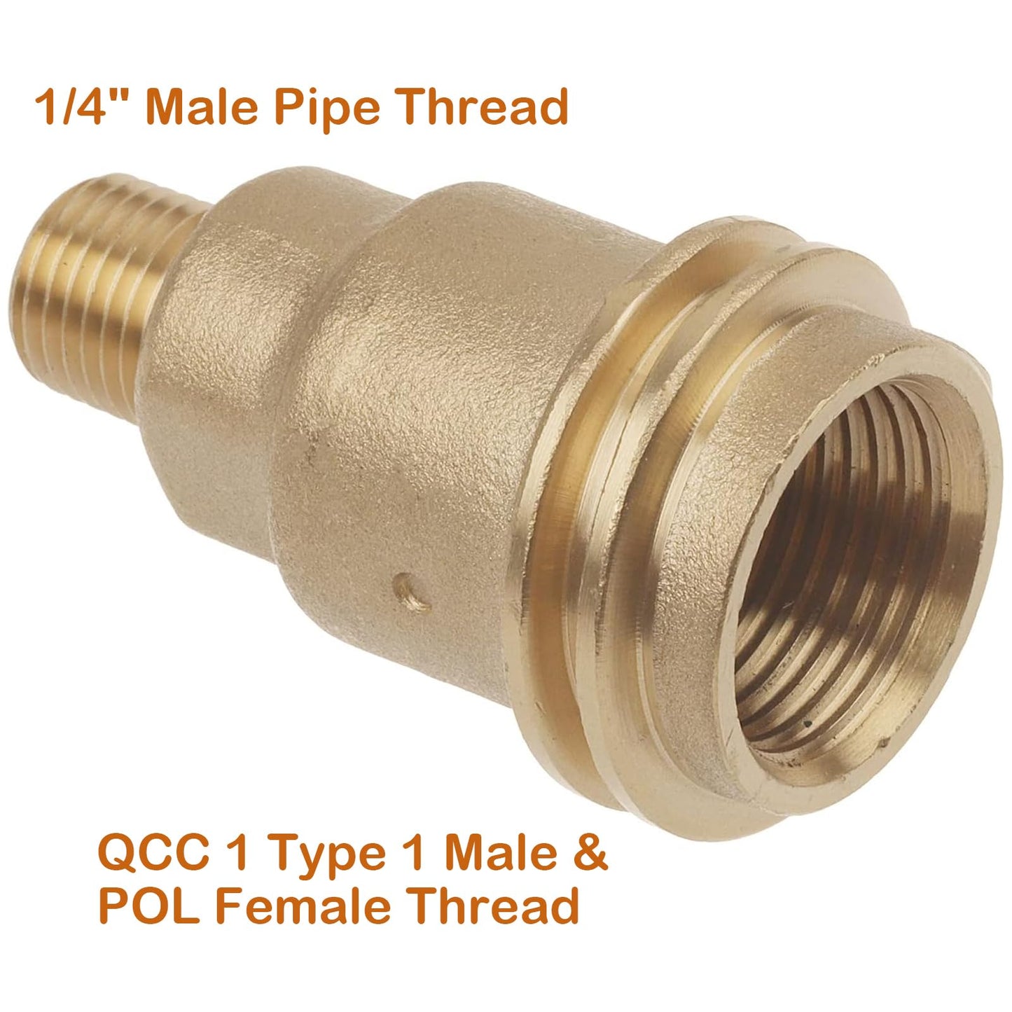 Propane Gas Fitting Hose Adapter with 1/4 Inch Male NPT (National Pipe Thread) and QCC1 Male & POL Female Connector, Male 5042 QCC1 Nut,33ft PTFE Gas Line Pipe Thread Tape for RV Camper BBQ Grill
