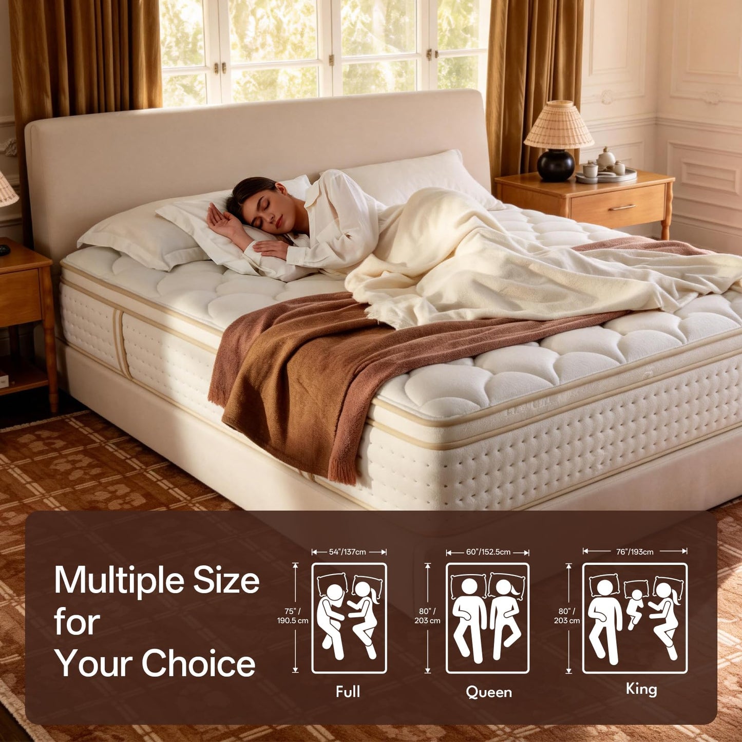 12 Inch King Size Mattress | The Feel Most Sleepers Prefer King Mattress Hybrid | Contouring Memory Foam Comfort & Balanced Support for Back and Side Sleepers – Medium-Firm (King, 12, 12, Inches)