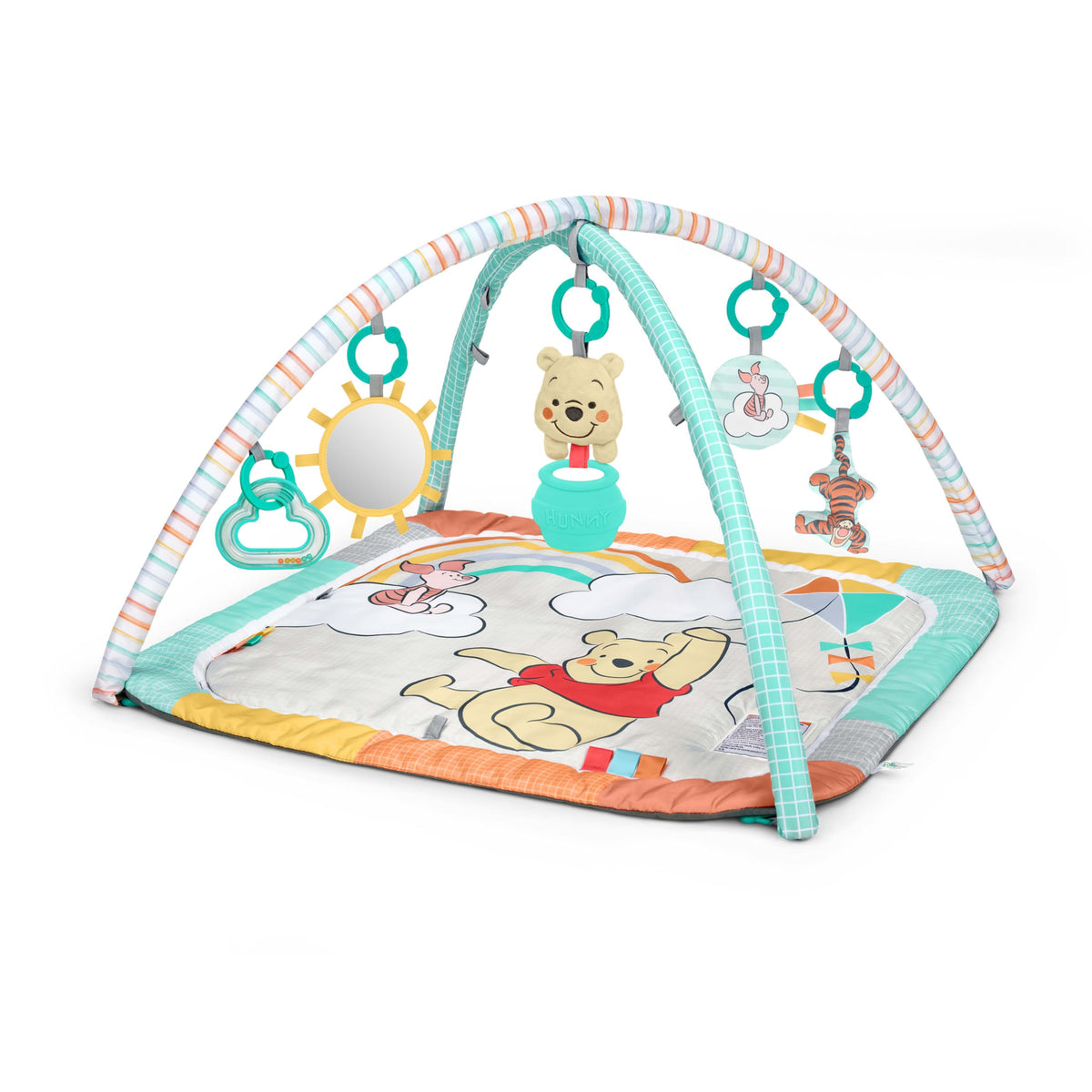 Bright Starts Baby Activity Gym with Two Toy Bars, Winnie the Pooh, Unisex Multi-Coloured