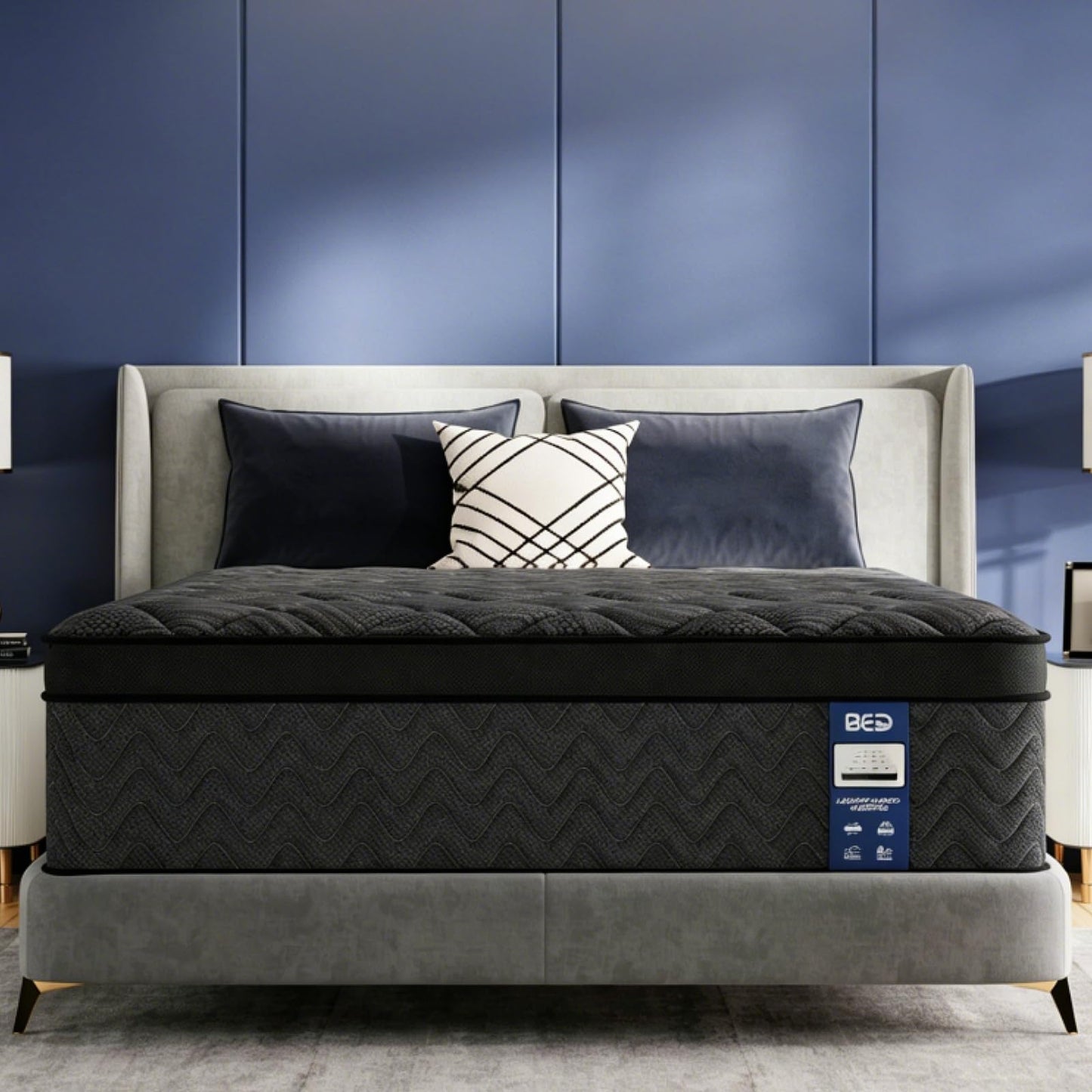 California King Size Mattress (Upgraded), 12 Inch Luxury Hybrid Cal King Mattress in a Box, Cooling Gel Memory Foam & Pocket Springs, Medium Firm, Back Pain Relief, Extra Edge Support, 365-Night Trial