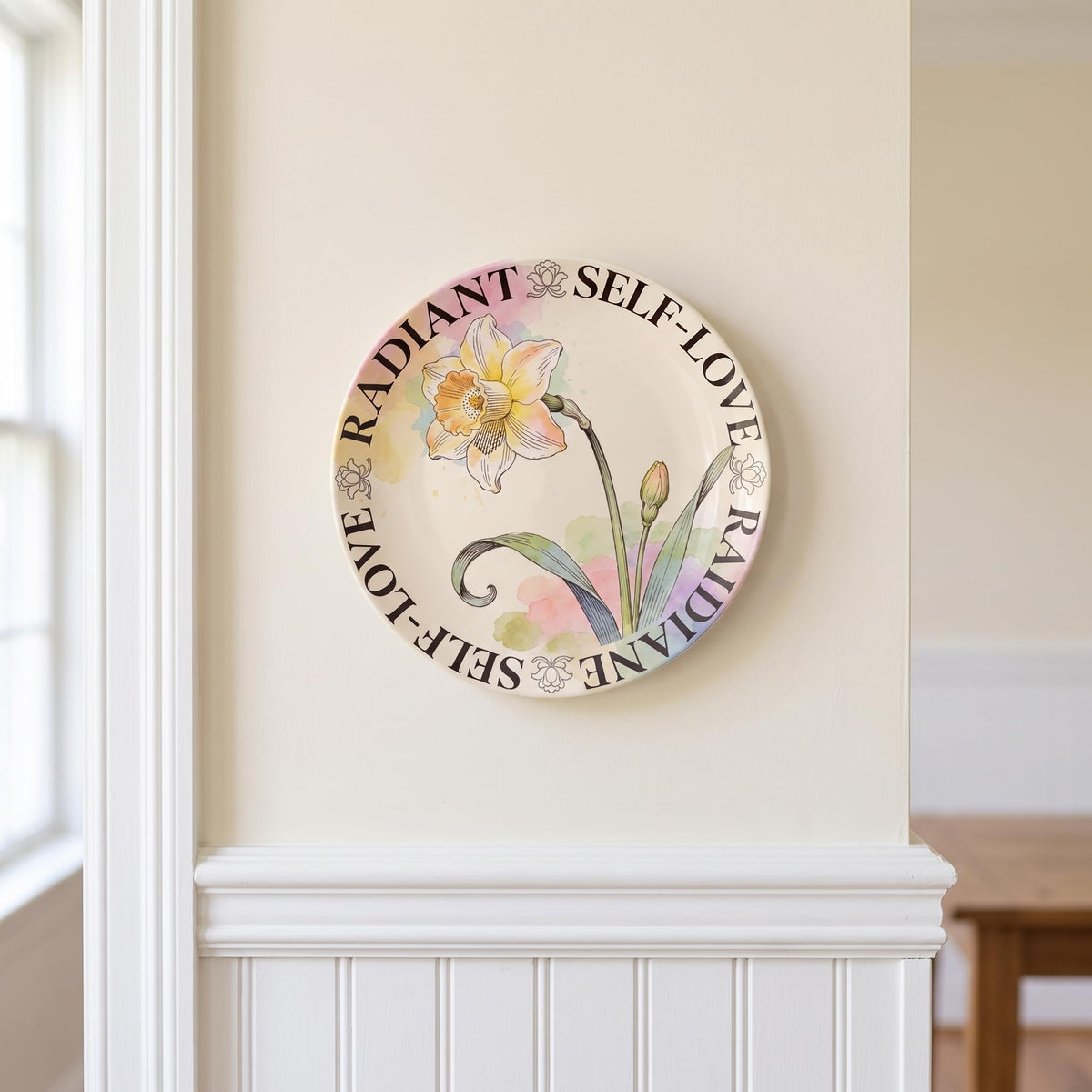Nichcepts 8 Inch Decorative Plates Birth Flower March Daffodil