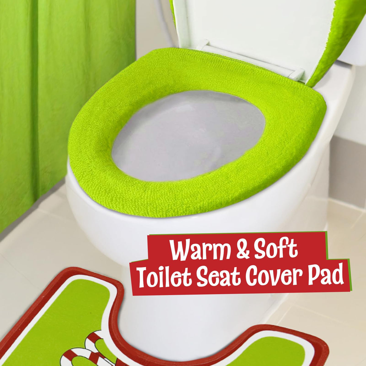 Christmas Decorations - 4 Pack Bathroom Set Decor for Christmas Home Decor