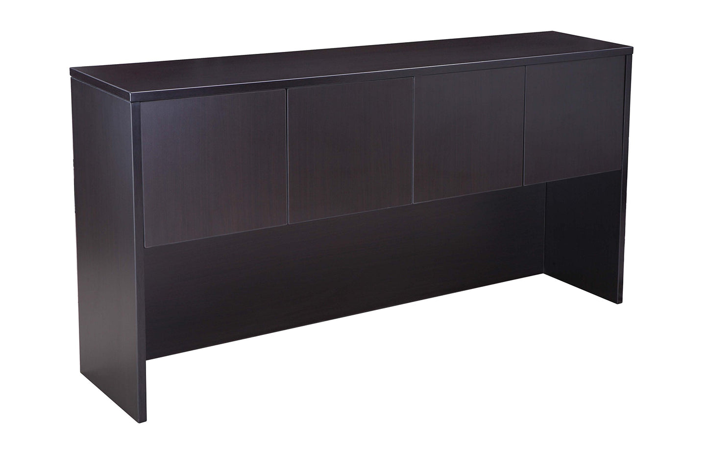 Boss Office Products Holland 71" Executive U-Shape Desk with File Storage Pedestal and Hutch, Mocha