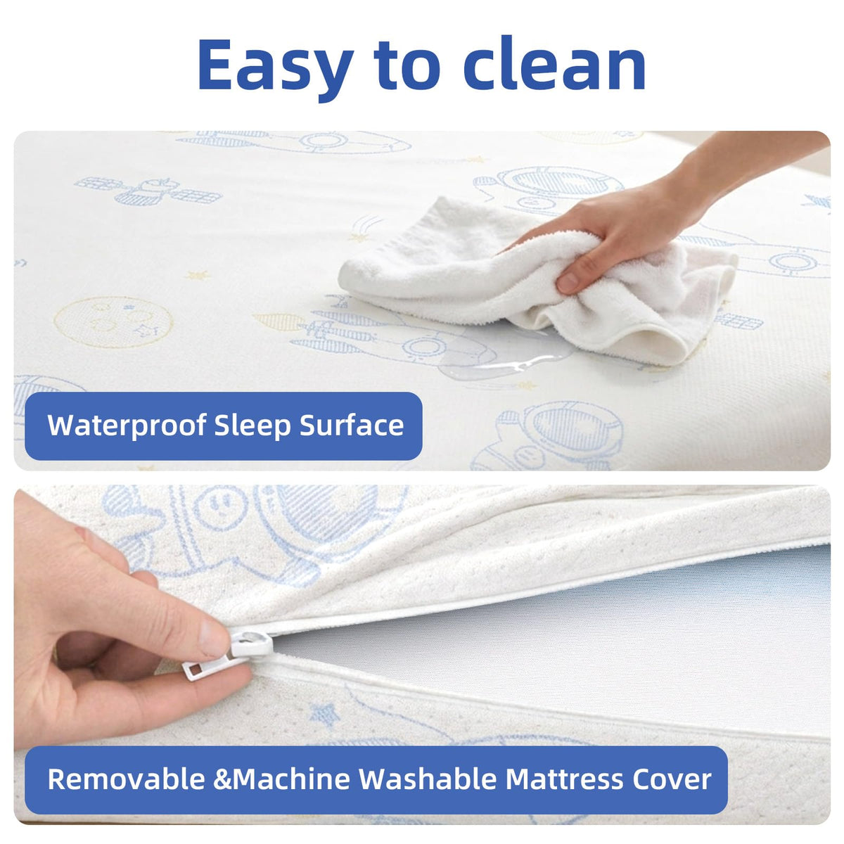 Ressainic Premium Crib & Toddler Mattress, Dual-Sided Baby Mattress