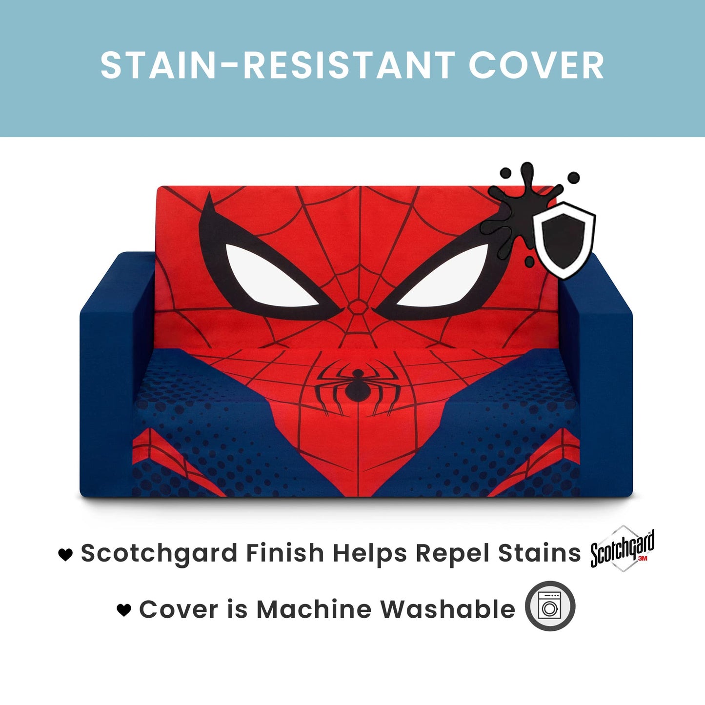 Delta Children Cozee Flip-Out Sofa, Spider-Man
