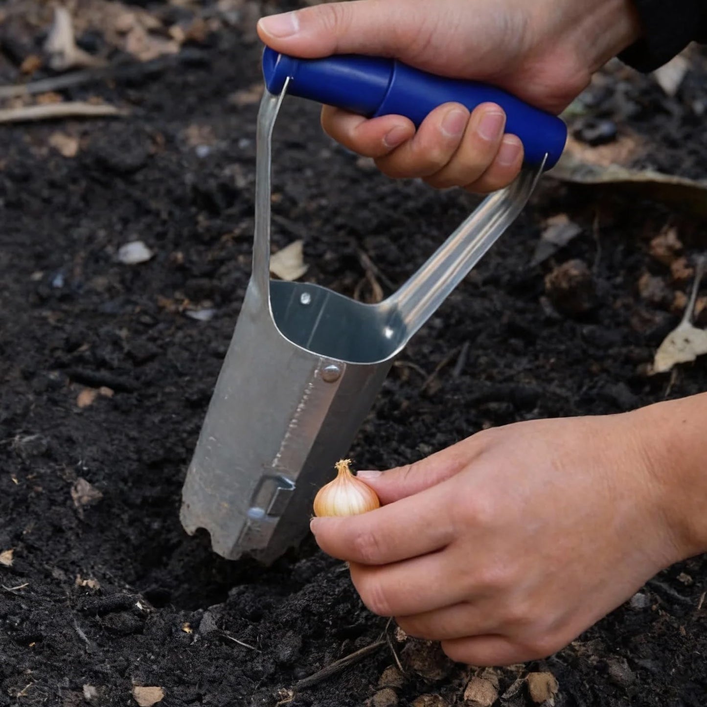XVBITOR Bulb Planter Tool, Bulb Planter with Depth Markers and Bend Free for Planting Bulbs and Digging, Designed Automatic Soil Releasing Seed for Tulips, Dahlias, Daffodils