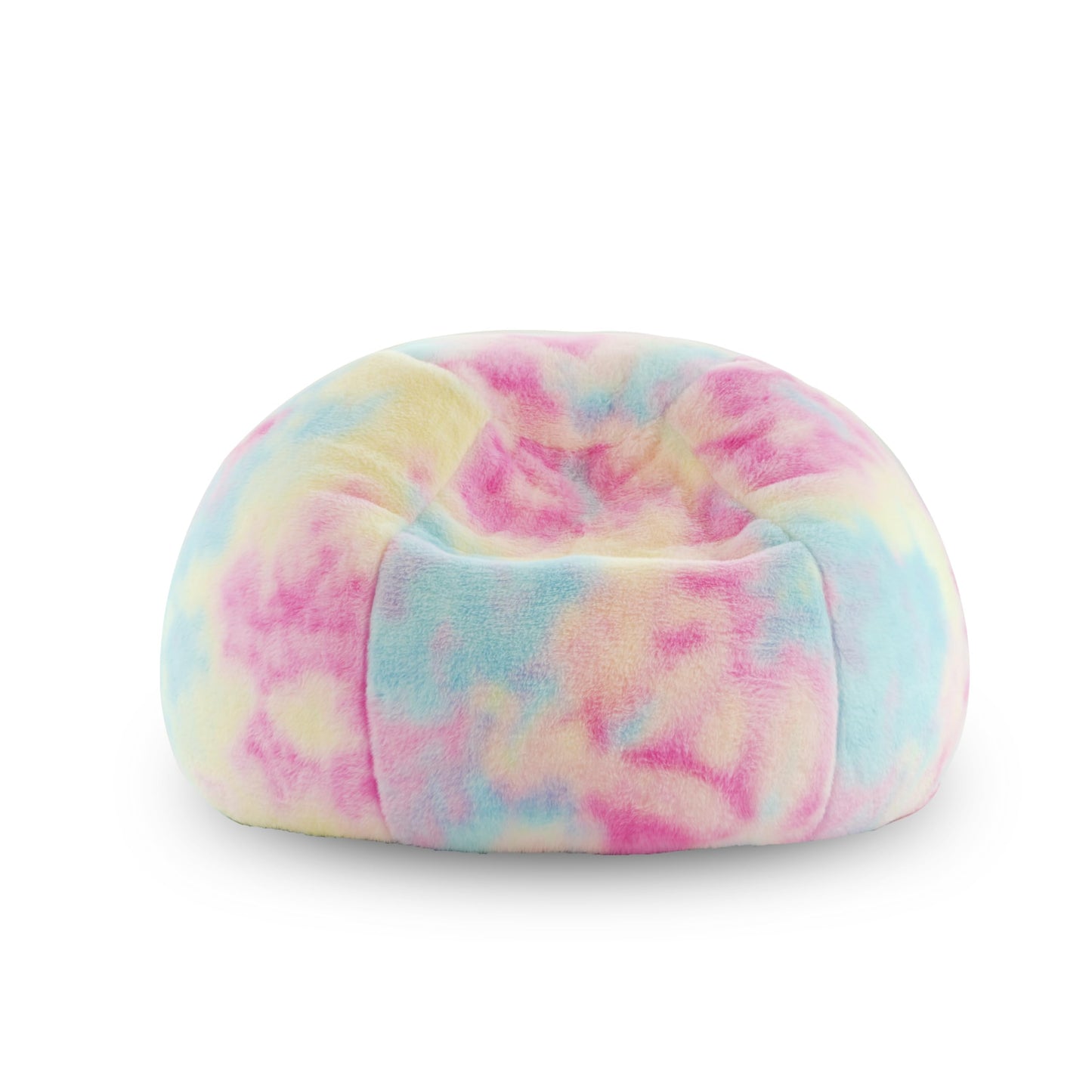 Modern Soft Fluffy Bean Bag Chair With Faux Rabbit Fur Cover, Memory Foam Bean Bag Chairs For Kids Teens, Furry Fuzzy Faux Fur Fabric Beanbag, Round Rainbow Plush Sofa For Bedroom, Living Room, Dorm