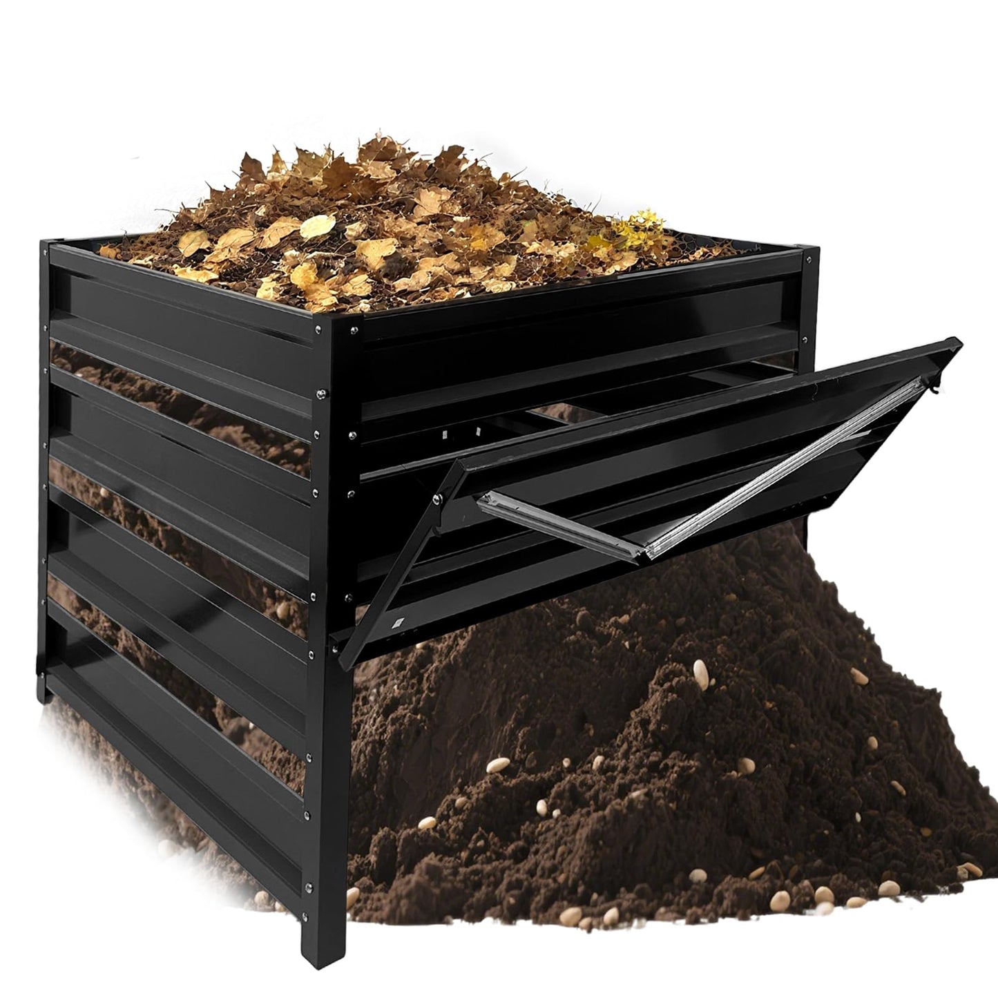 BUKLIYN Compost Bin Outdoor - 285 Gallon Metal Wire Mesh Compost Bins with Rust-Proof Coating, Compost Bin for Yard Waste, Leaves & Kitchen Scraps, 41(L)*41(W)*39.4(H) inch