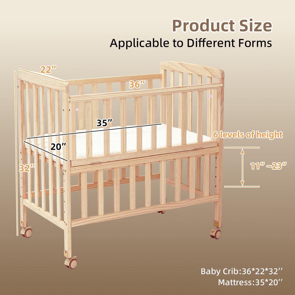 Flwrgirl Baby Bassinet Bedside Sleeper,Portable Mini Baby Crib