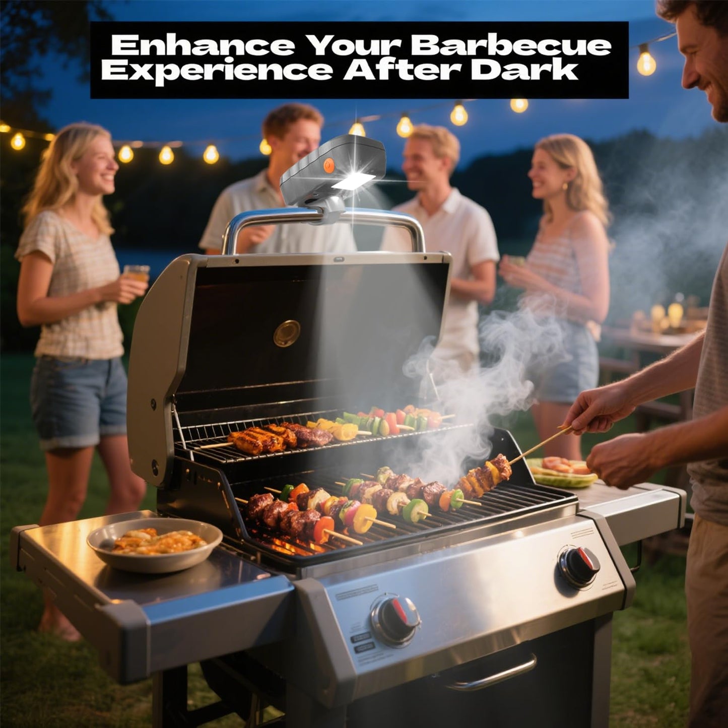Grill Light Designed for Blackstone Griddle & Weber Grill, Automatic On/Off BBQ Light, Blackstone Griddle Accessories, LED BBQ Grilling Accessories for Outdoor Grill, Gifts for Men Dad Husband