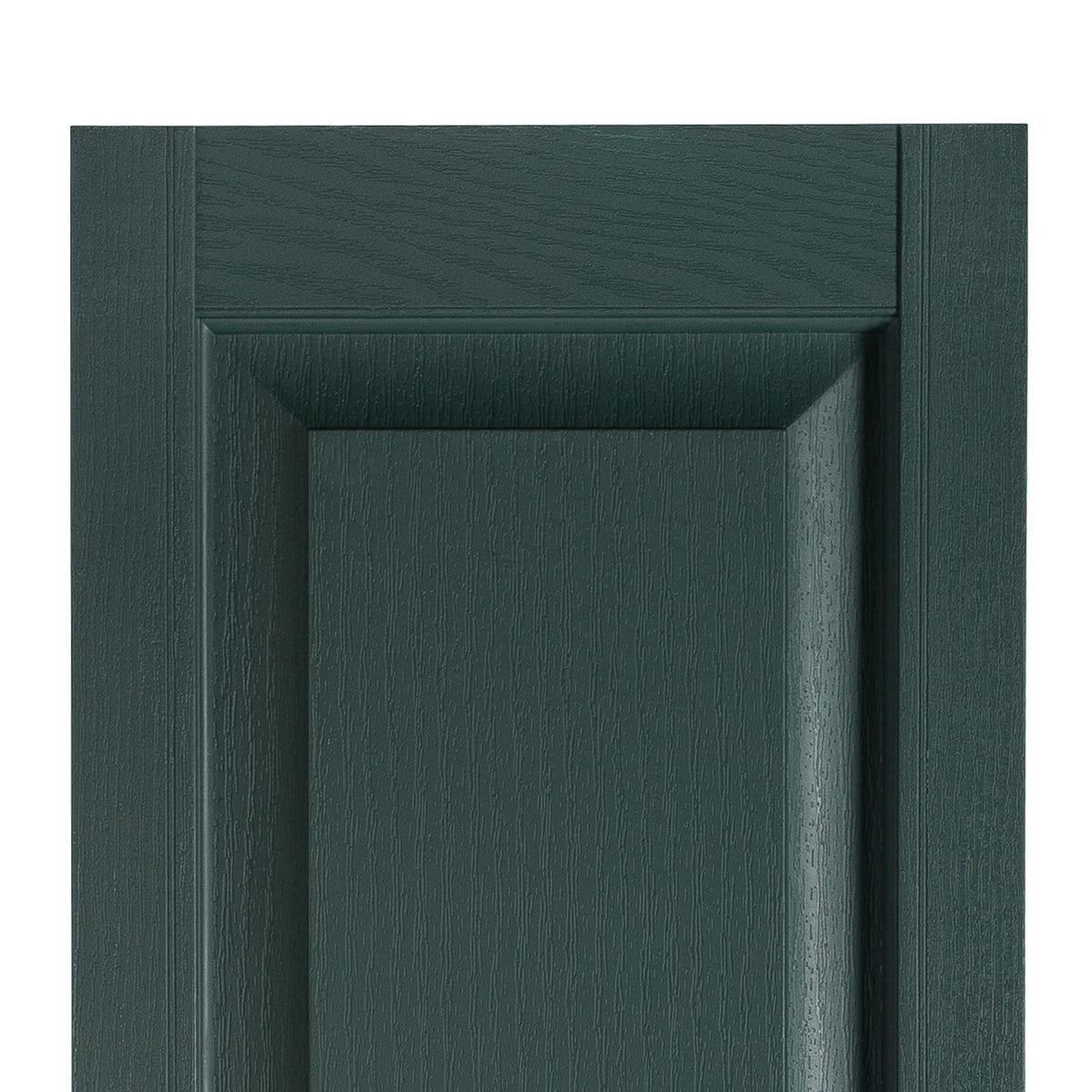 Exterior Solutions Vinyl Raised Panel Shutters, Heritage Green, 15x43 Pair