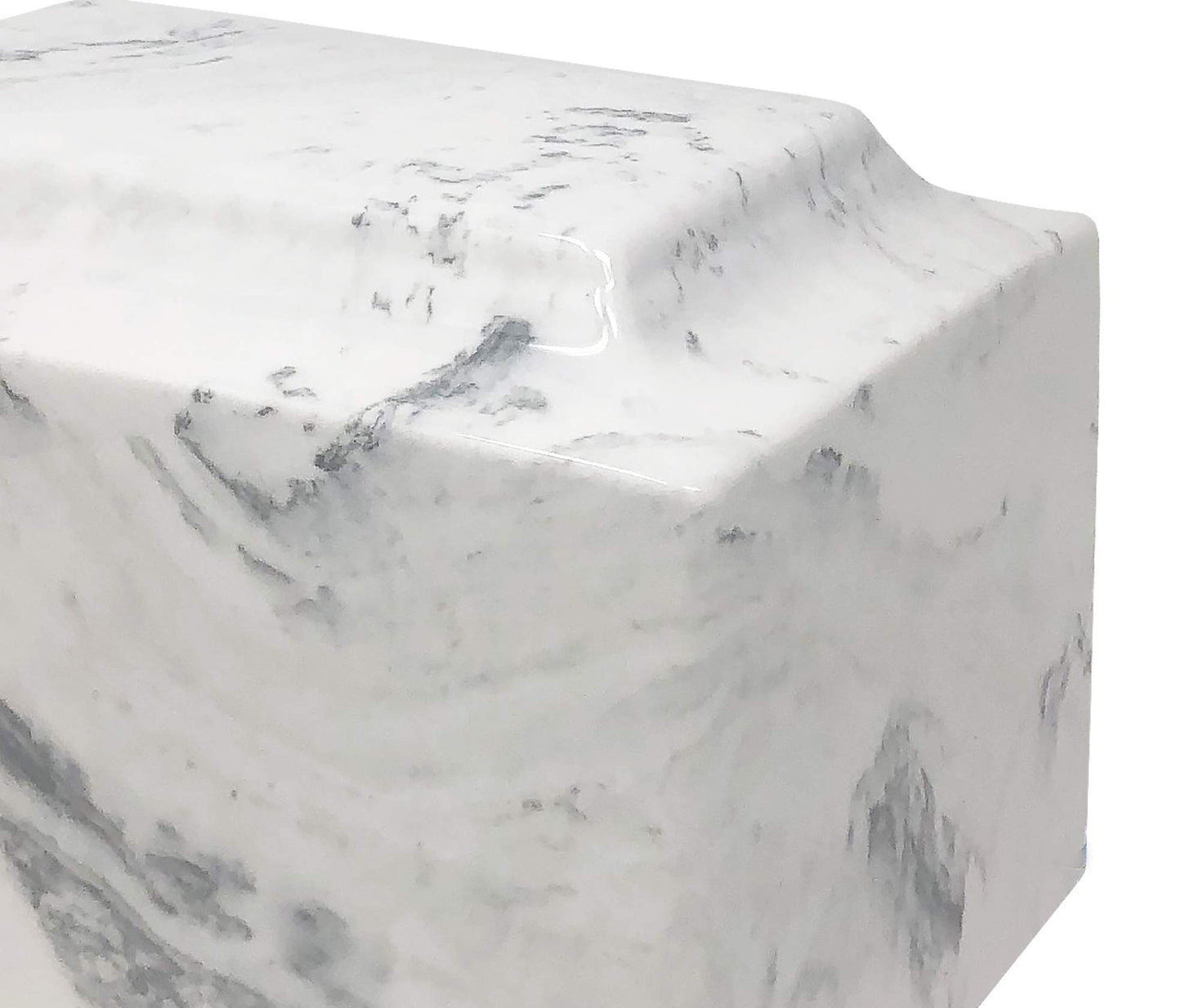 Custom Engraved Mackenzie Urn Vault - Up to Three Line of Custom Engraving Included. Six Different Custom Fonts to Choose from. Cultured Marble Adult Full Size urn. Carrera Color