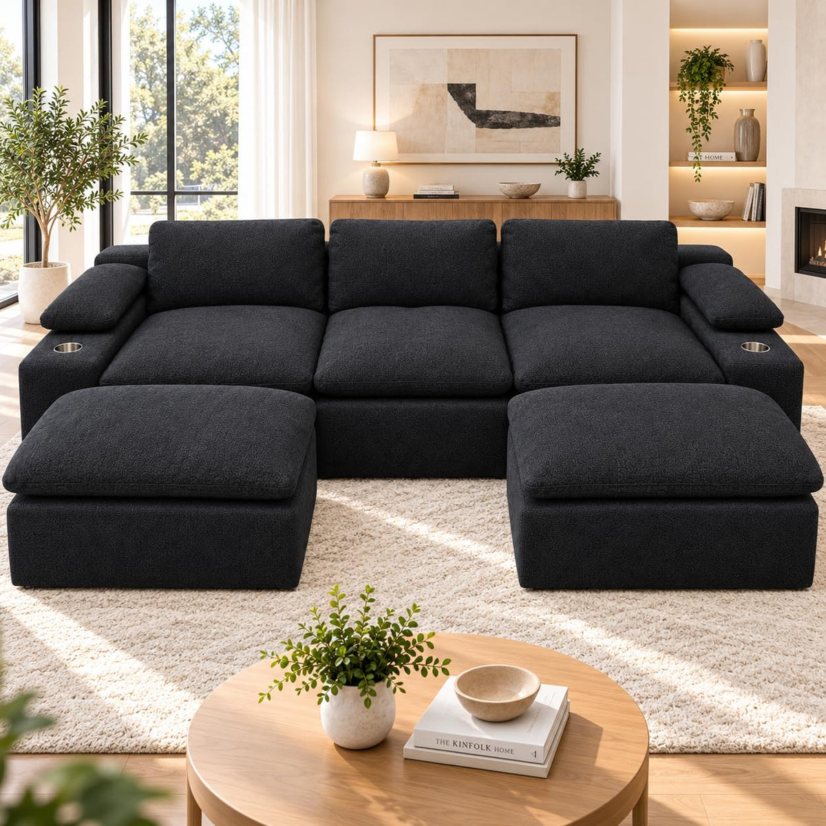 GAOMON Large Sectional Sofa, Deep Seat Modular Couch for Living Room