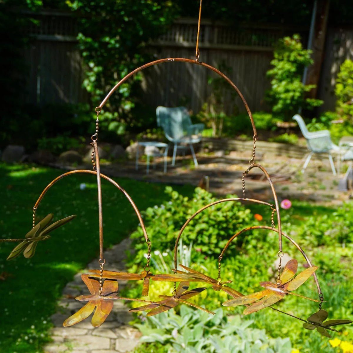Ancient Graffiti Hanging Dragonfly Mobile, Multi, 28" H