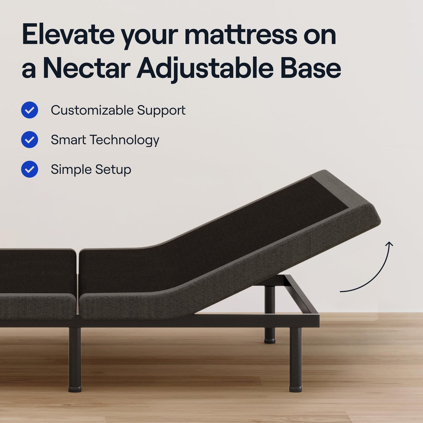 Nectar Premier Adjustable Base - Twin XL - Head & Foot Incline - Wireless Remote with Memory- 3 Massage Settings - 4 USB Ports - Anti-Snore & Zero Gravity - 1 Adjustable Base
