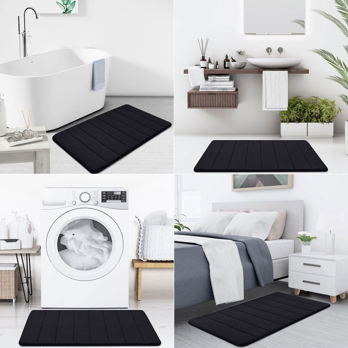 Buganda Memory Foam Bath Mat 30 x 20, Ultra Soft Absorbent Bathroom Rugs