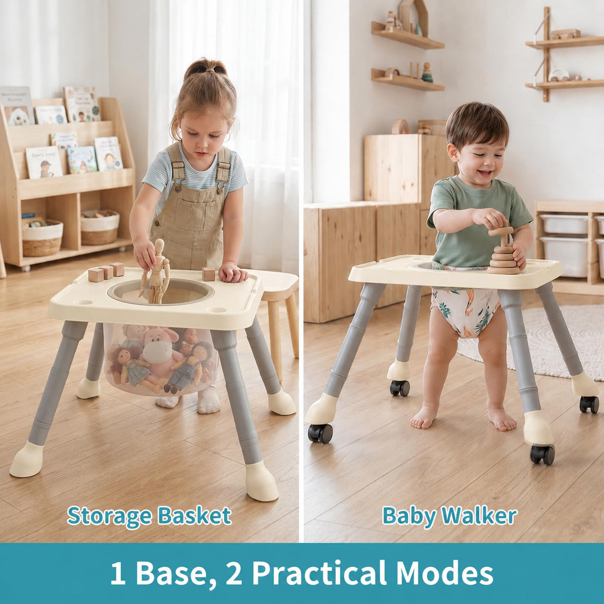 9-in-1 Baby High Chair for Babies and Toddlers with Building Block Table