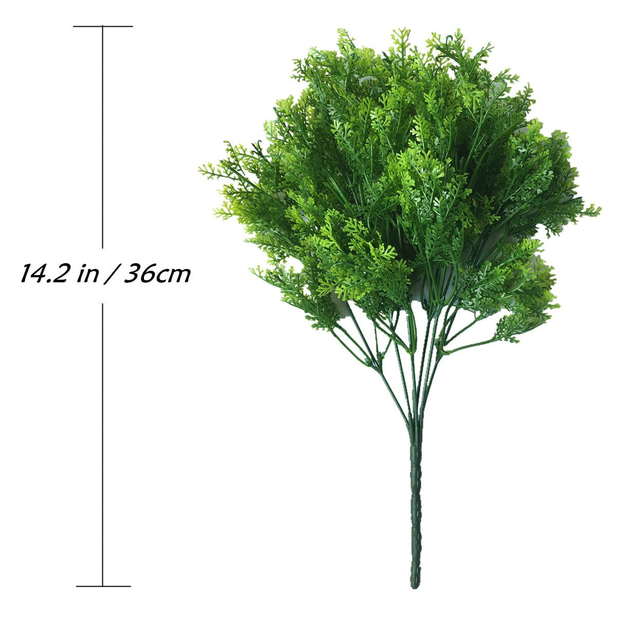 LOVENIMEN Artificial Shrubs, Plastic Plants Simulation Fake Bushes Wedding Outdoor Indoor Home Garden Verandah Kitchen Parterre Office Table Centerpieces Arrangements Decoration Green 4pcs