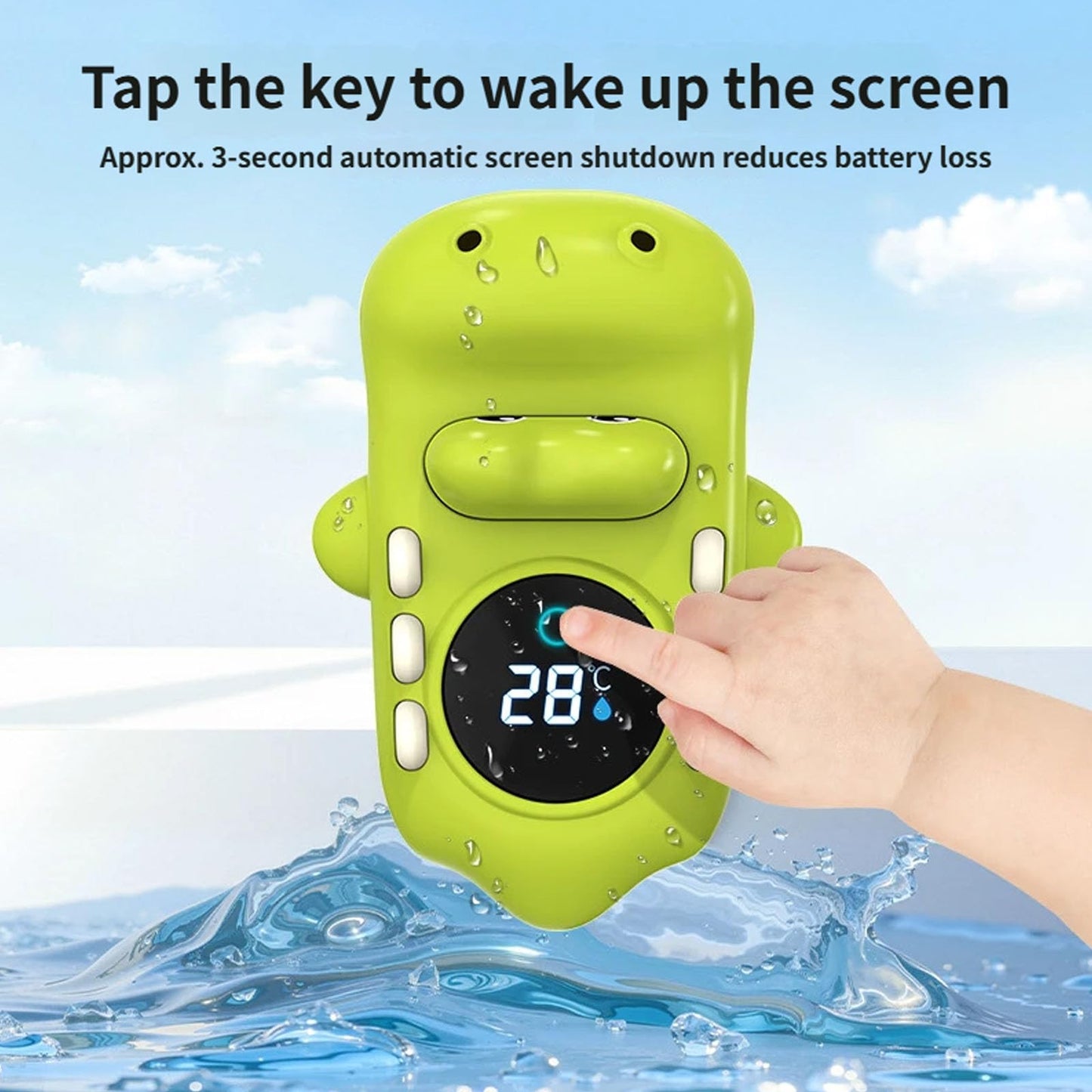 Automatic on Off Water Thermometers with Lovely Designs Water Temperature Measure for Safe & Enjoyable Bath Bath Thermograph