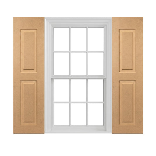 The Concho | Exterior Window Shutters | Raised Panel Shutter Style | Made in the USA with Extra Durable Extira Material