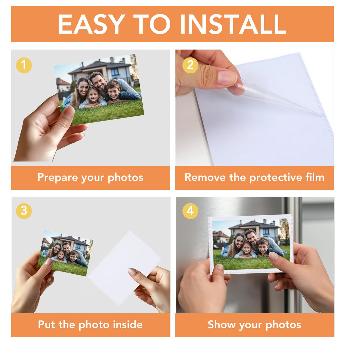 KKJCXY Magnetic Picture Frames for Refrigerator 4x6, 10 Pack White