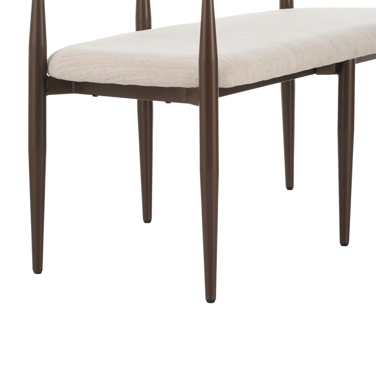 Christopher Knight Home Names Modern Metal Loveseat, Living Room Fabric Upholstered Settee, Curved Open Backrest 2-Seater Sofa, Cozy Couch for Bedroom, Apartment, Home Office, Black+Coffee+Beige