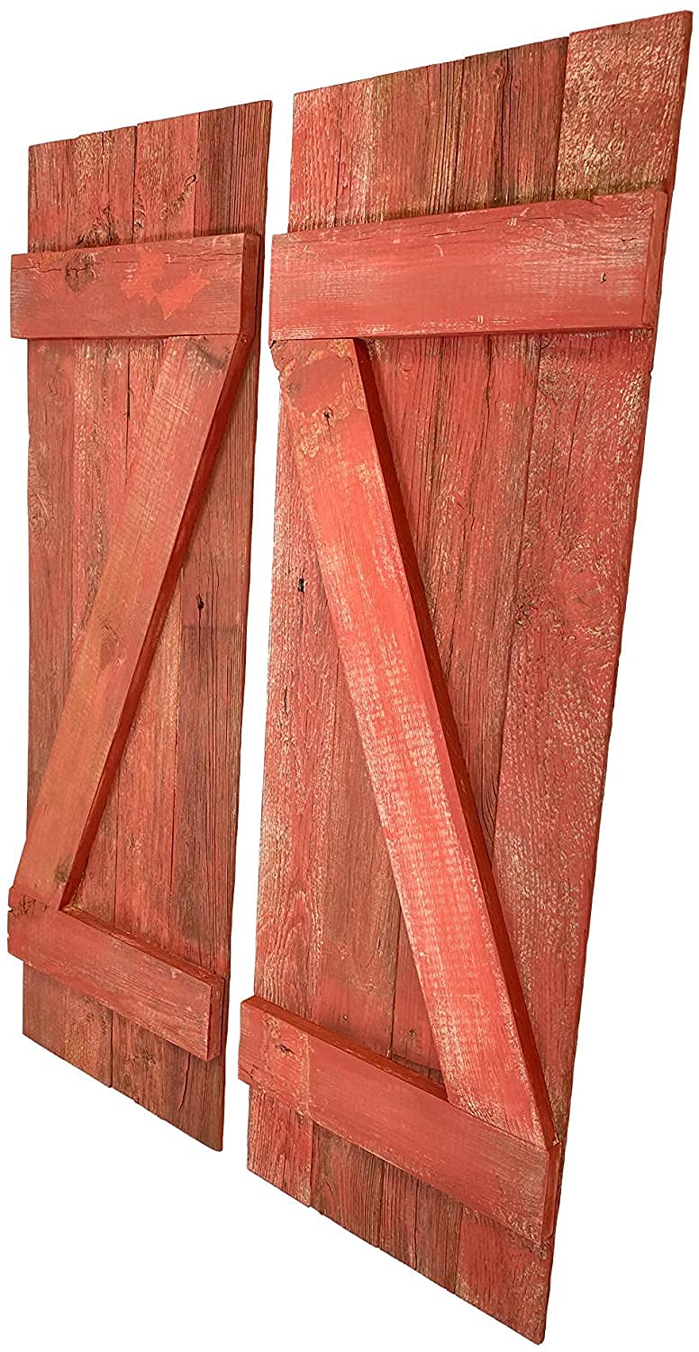 BARNWOODUSA Decorative Shutters Set of 2 Rustic Farmhouse Window Shutters