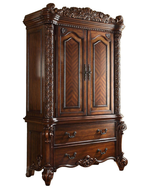 acme Vendome TV Armoire, Cherry (1Set/2Ctn) Cherry//Vintage/Traditional/Victorian