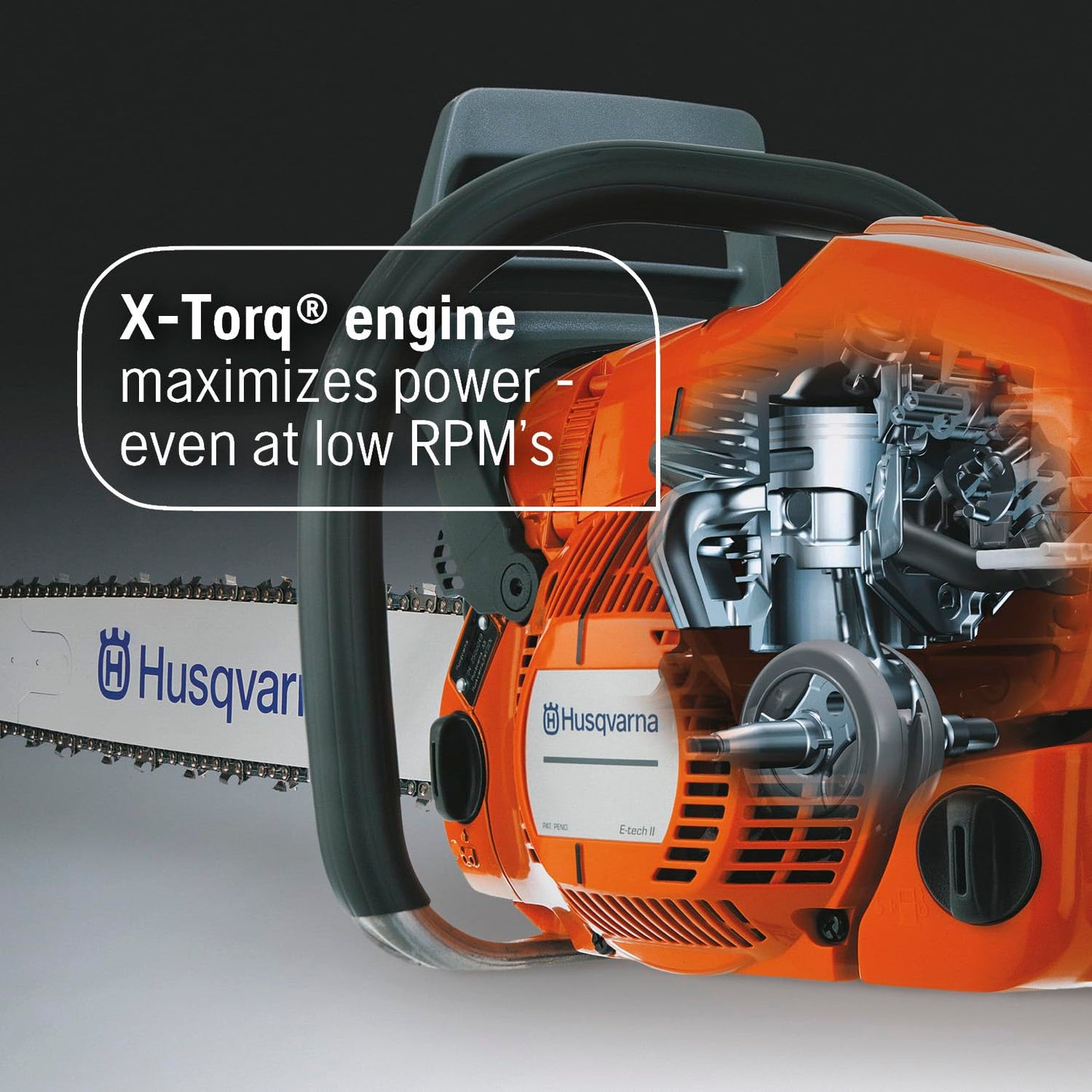 Husqvarna 445S Gas Chainsaw 18 Inch, 50-cc 3-HP, 2-Cycle X-Torq Engine, with Automatic Oiler, For Wood Cutting and Tree Trimming, Gifts for Men