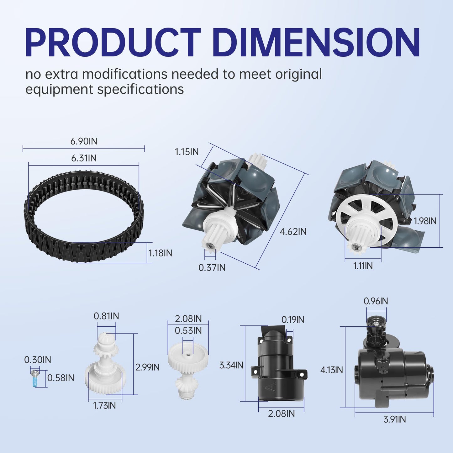 R0997900 Tune Up Kit Replacement Parts for Polaris Atlas, Atlas XT, MAXX Suction Pool Cleaner, Complete Pool Cleaner Parts Set with Drive Shaft, Engine Assembly, Tracks V2, Gear Housing Covers