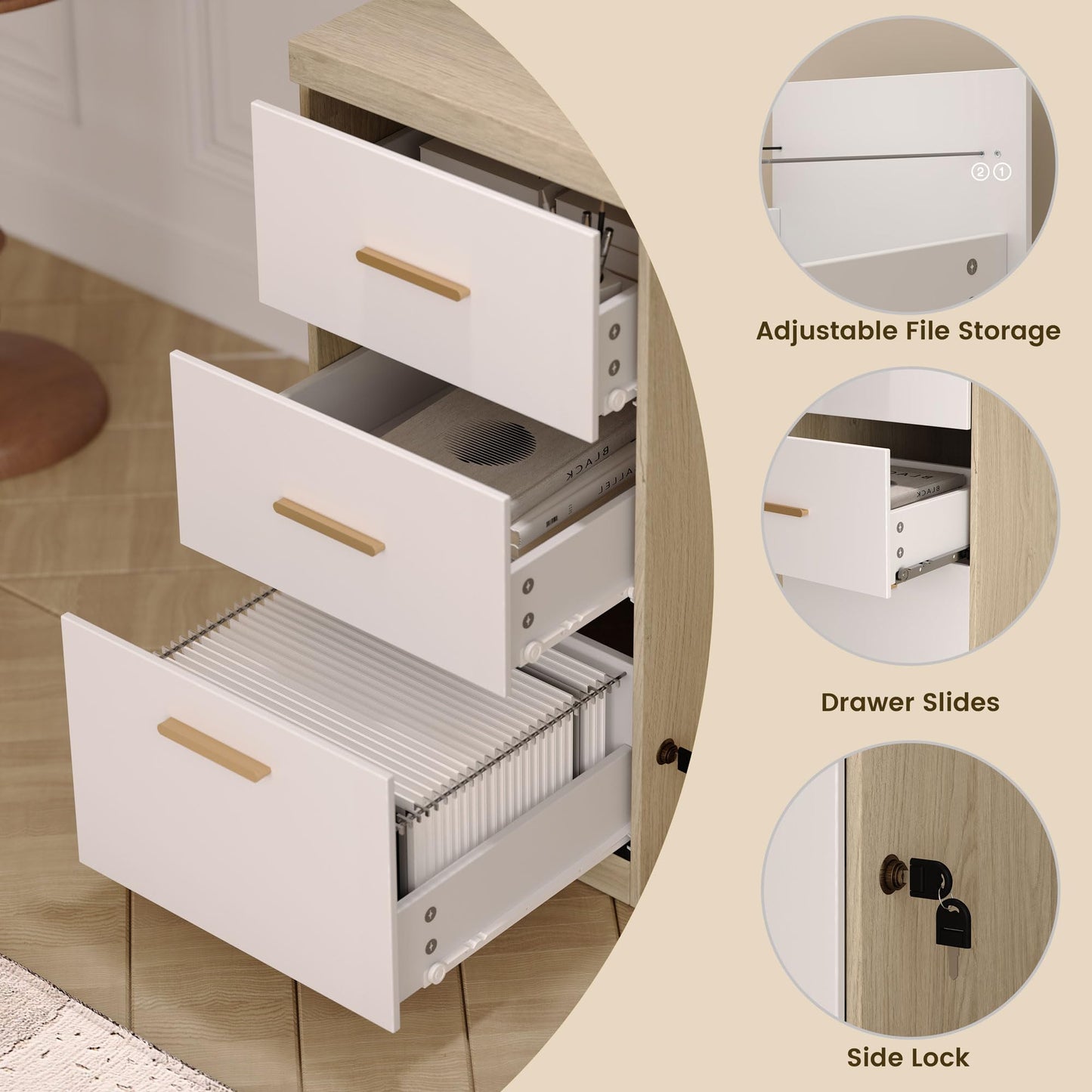 ModernMate 72.8" Computer Desk with Hutch and Drawers
