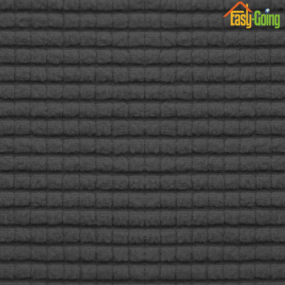Easy-Going Stretch Square Ottoman Cover 40x40x15 inch Dark Grey