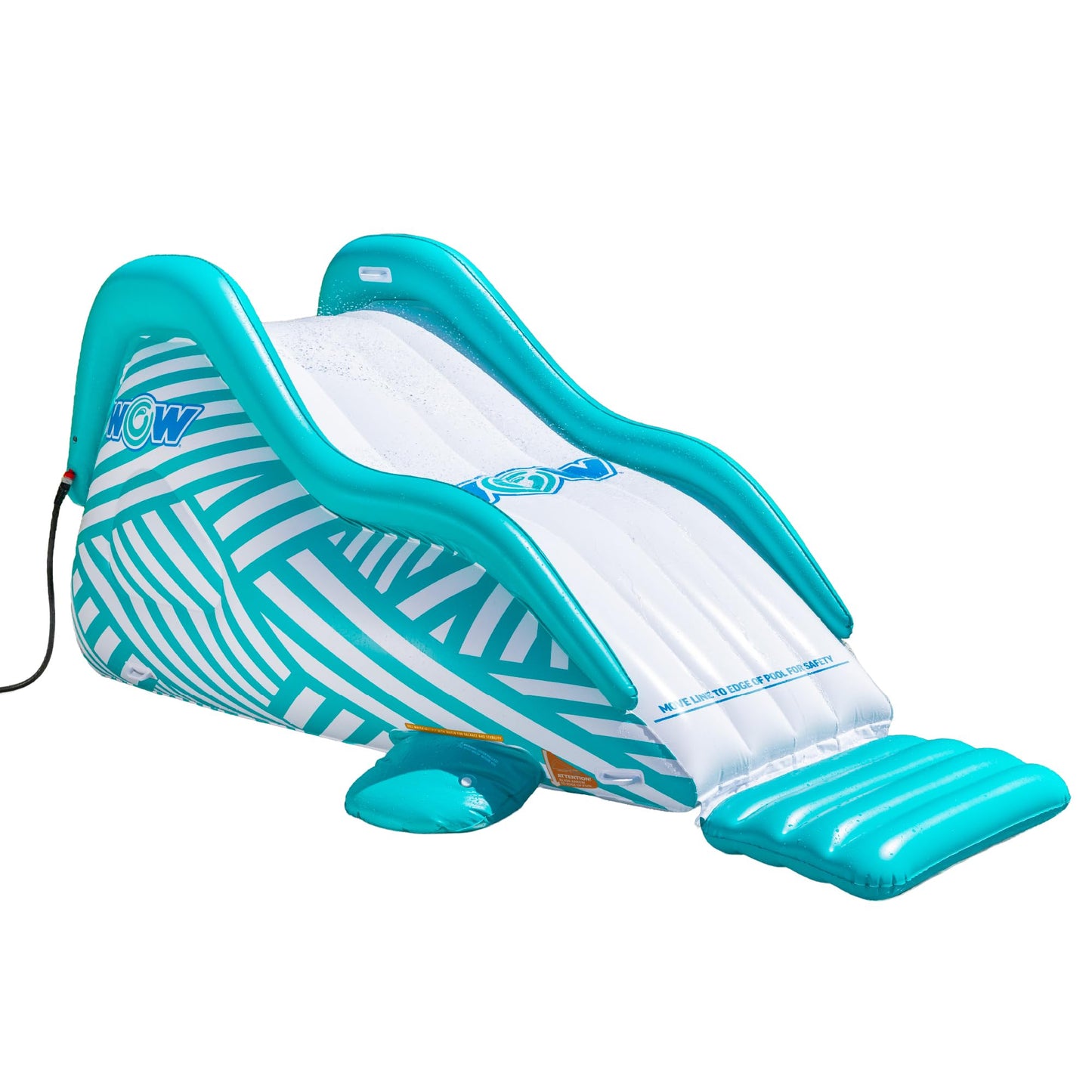 WOW Sports Wiggler Inflatable Sprinkler Slide with Center Bump - Garden Hose Attachment - Backyard Water Play - Kids & Adults