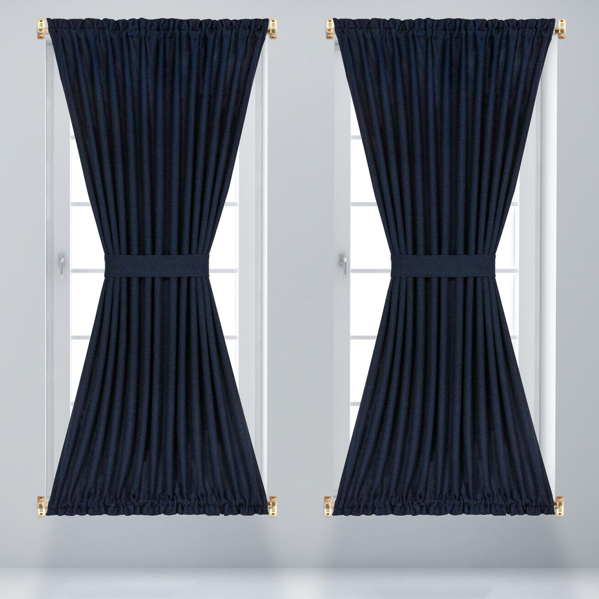 Amazing Drapery Hardware White Swivel Sash Curtain Rods, Set of 4