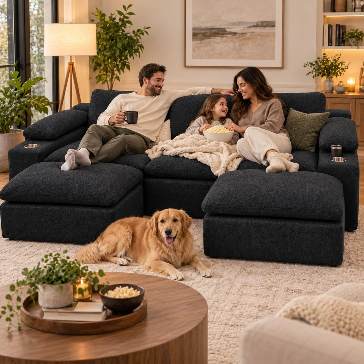 GAOMON Large Sectional Sofa, Deep Seat Modular Couch for Living Room