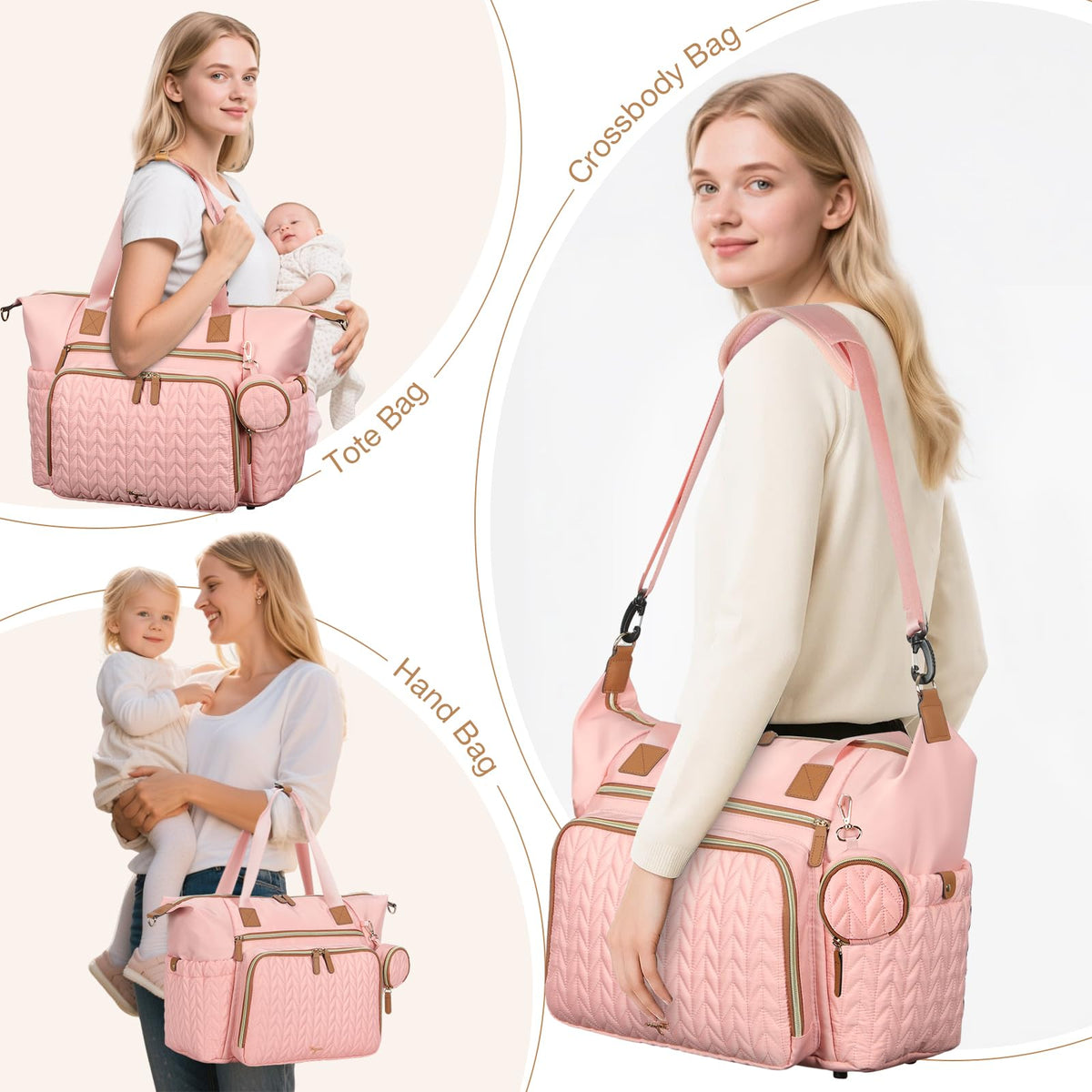 Tonyeee Diaper Bag Tote, Large Baby Hospital Bag for Labor Delivery Mom