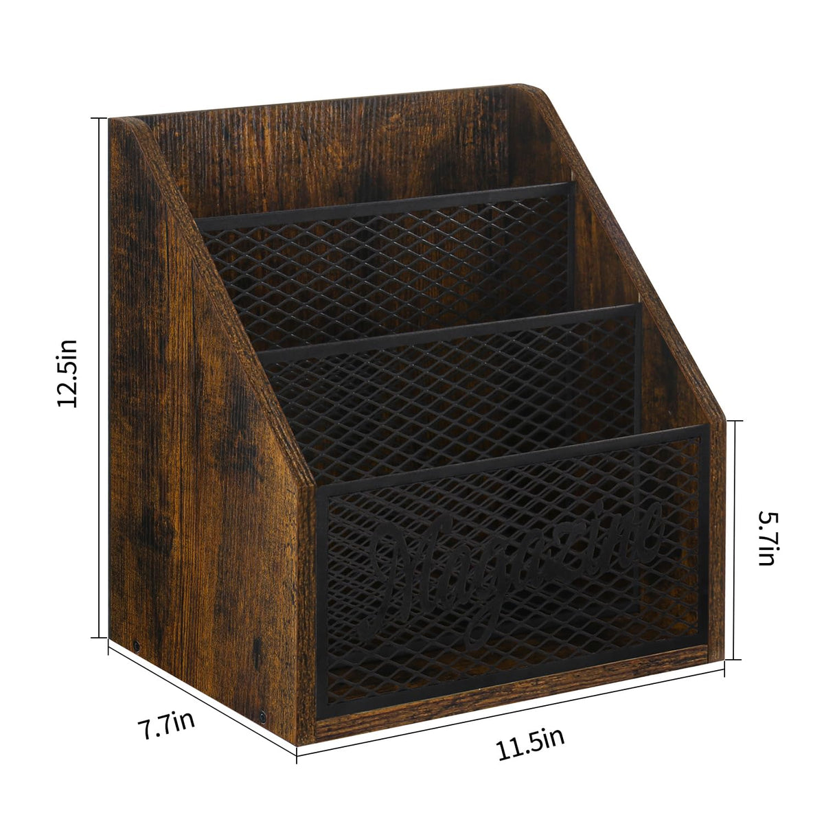 YINMIT 3 Tier Magazine Rack, Stepped Magazine Holder Floor for Home Storage