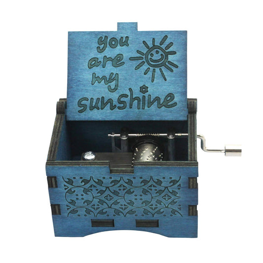 You are My Sunshine Wooden Music Boxes Hand Crank Classical Wood Music Box