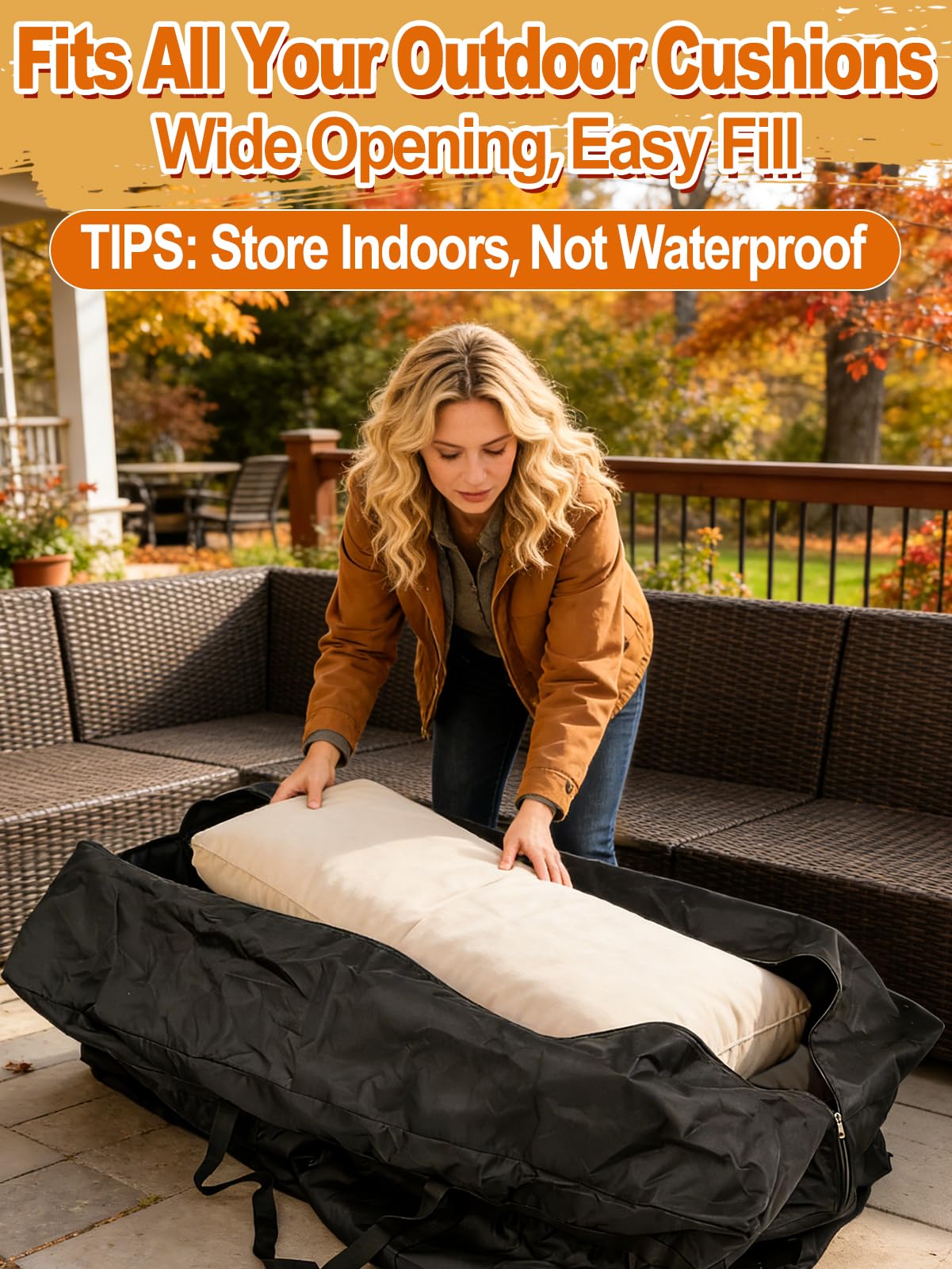 140 Gallon Extra Large Storage Bags - 600D Oxford Heavy-duty Outdoor Storage with 4 Carrying Handles, 56''x24''x24''