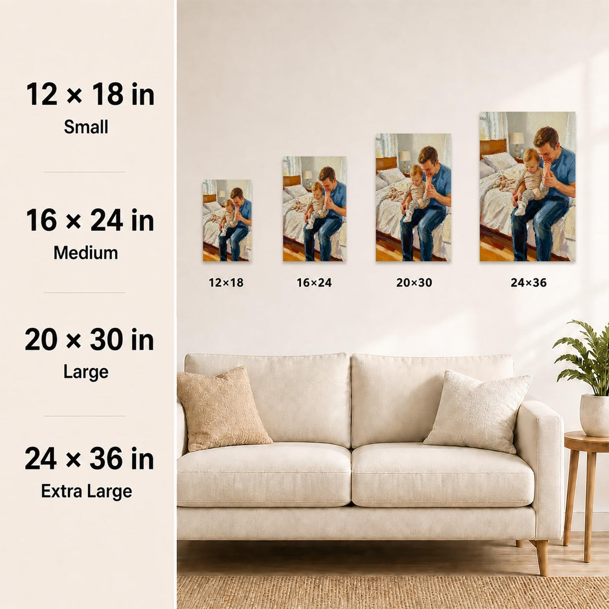 Picture to Oil Painting Art Poster, Gift for Your Partner