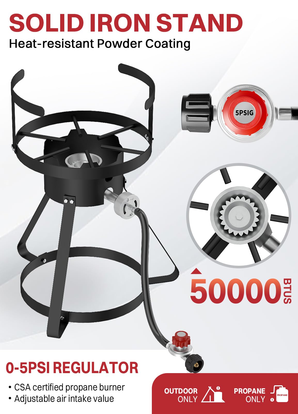 30QT Stainless Steel Turkey Fryer | Outdoor Fryers | Waterproof Cover & Basket Included | 50,000 BTU Propane Burner | Ideal for Turkey, Seafood Boil & Cajun Cooking