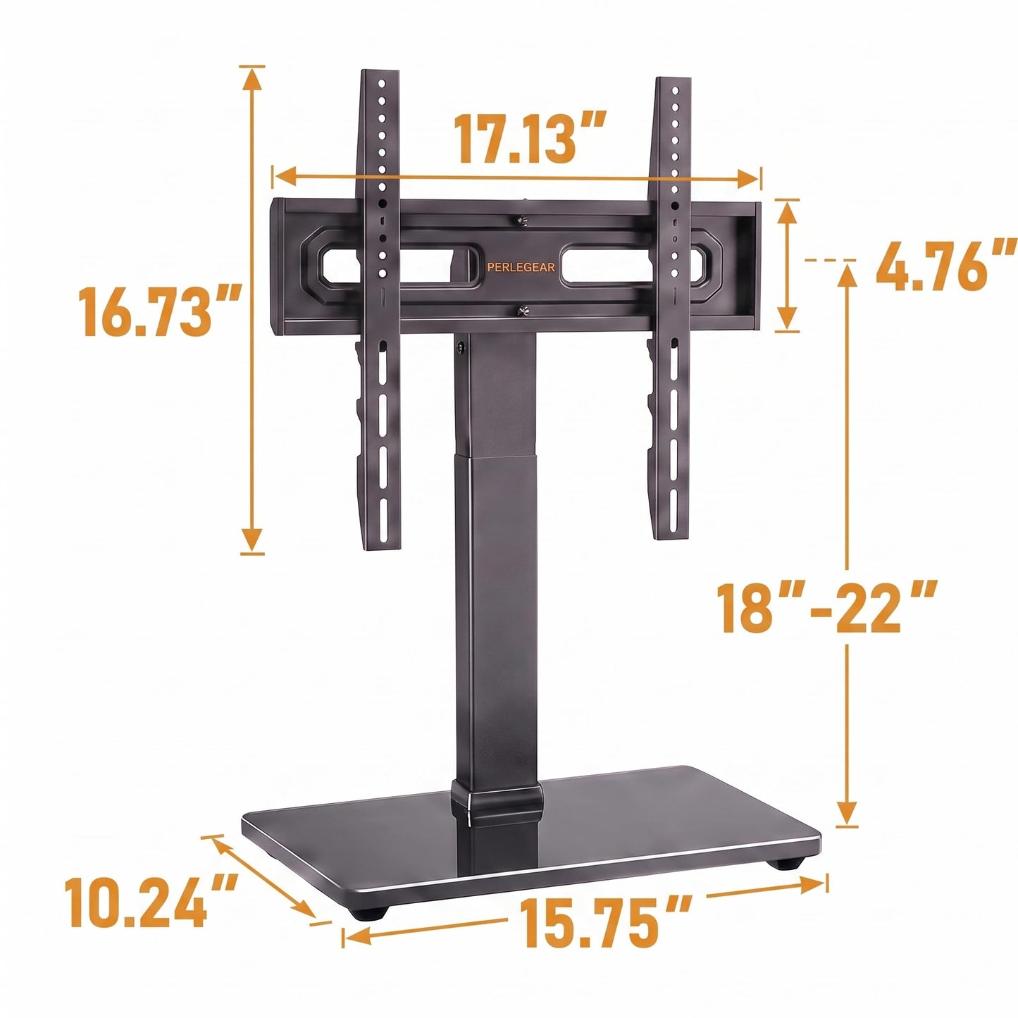 Perlegear Universal Swivel TV Stand Base for 32–70 inch TVs to 88lbs