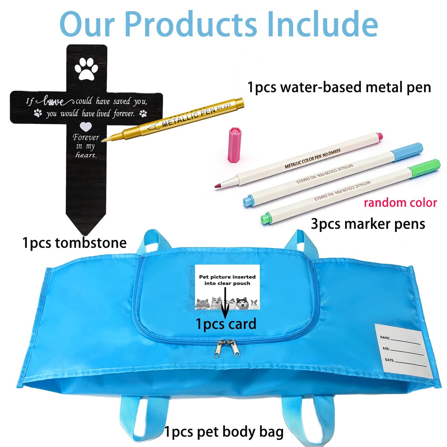JWIZYOTR Eco-Friendly Pet Casket Body Bag, Pet Burial Box with Dignity, Dog Casket for Burial and Cremation by Customizing with Your Own Words for All Pets - Dogs, Cats, Rabbits and More.（S